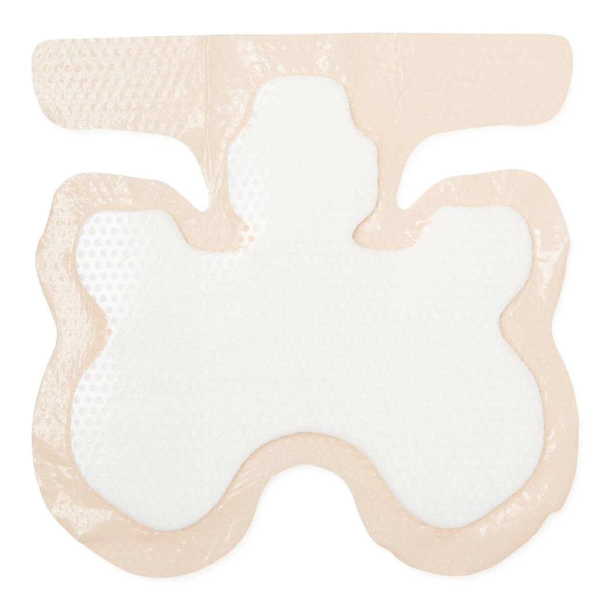 Foam Dressing Optifoam® Gentle Heel 9 X 9 Inch With Border Waterproof Film Backing Silicone Face and Border Heel Sterile - BeHope