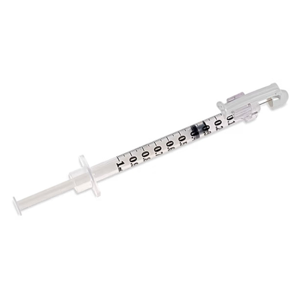Safety Tuberculin Syringe with Needle SafetyGlide™ 1 mL 3/8 Inch 27 Gauge Sliding Safety Needle Regular Wall - BeHope