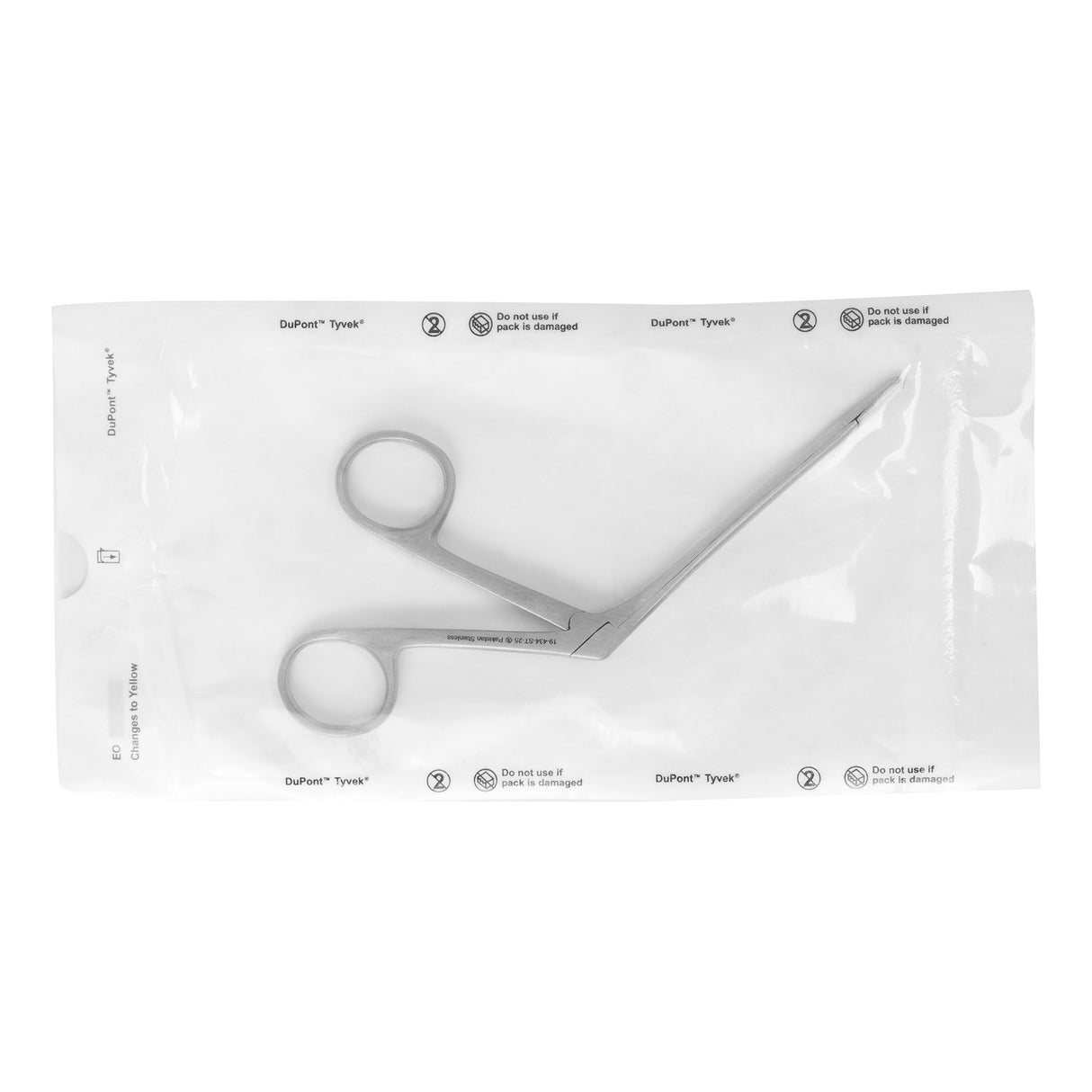 Alligator Forceps Miltex® Disposable Hartmann-Noyes 3-1/4 Inch Length Floor / Office Grade Pakistani Stainless Steel Sterile NonLocking Finger Ring Handle Straight Serrated Tips - BeHope