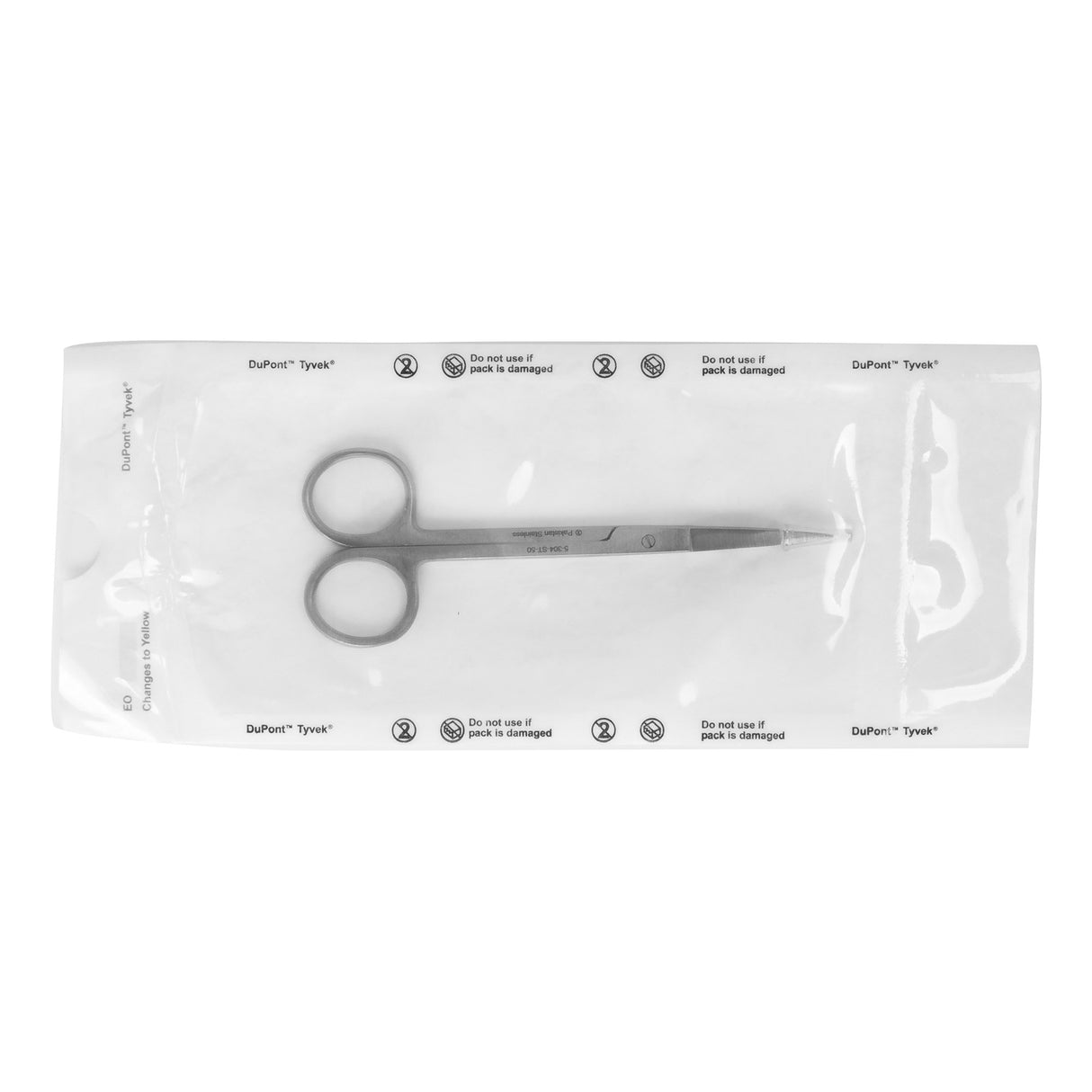 Iris Scissors Miltex® Disposable 4-1/2 Inch Length Floor / Office Grade Pakistani Stainless Steel Sterile Finger Ring Handle Straight Sharp Tip / Sharp Tip - BeHope