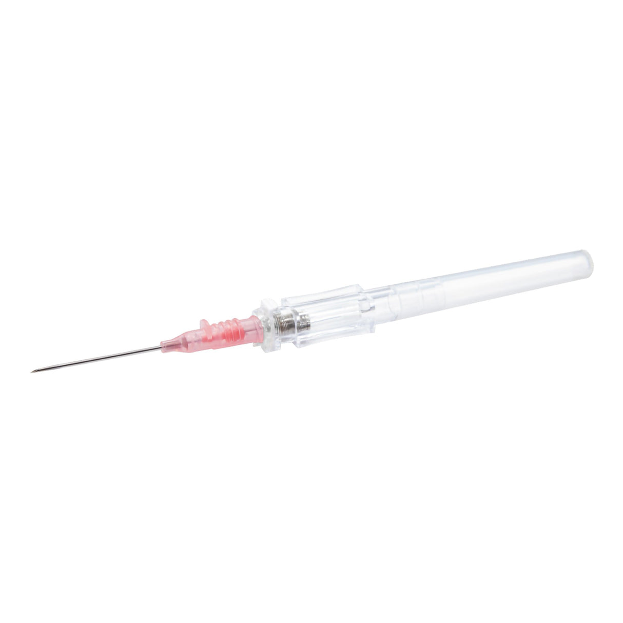 Peripheral IV Catheter TrueSafe™ BC 20 Gauge 1 Inch Polyurethane Straight Hub Blood Control Push Button Safety - BeHope