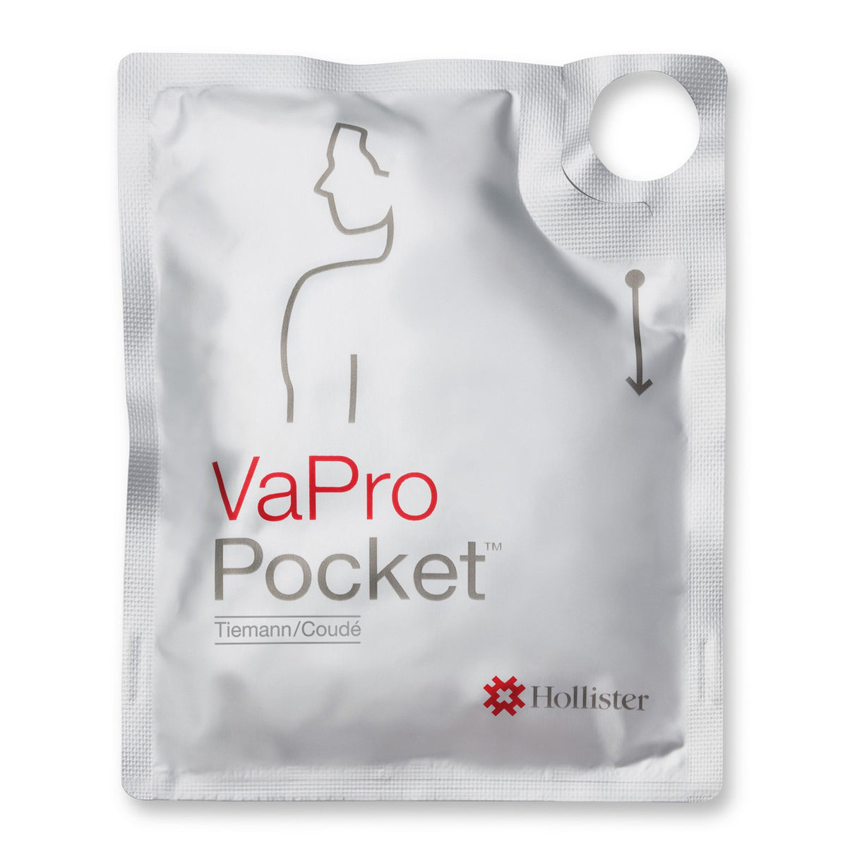 Urethral Intermittent Catheter VaPro Pocket™ Tiemann / Coudé Tip 14 Fr. PVC - BeHope