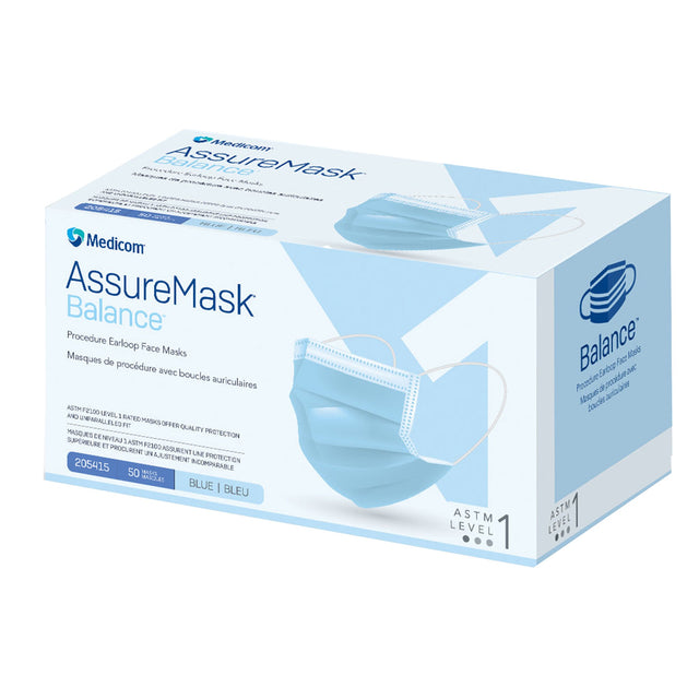 Procedure Mask Assuremask Balance™ ASTM Level 1 Earloops Comfortable Breathable - BeHope