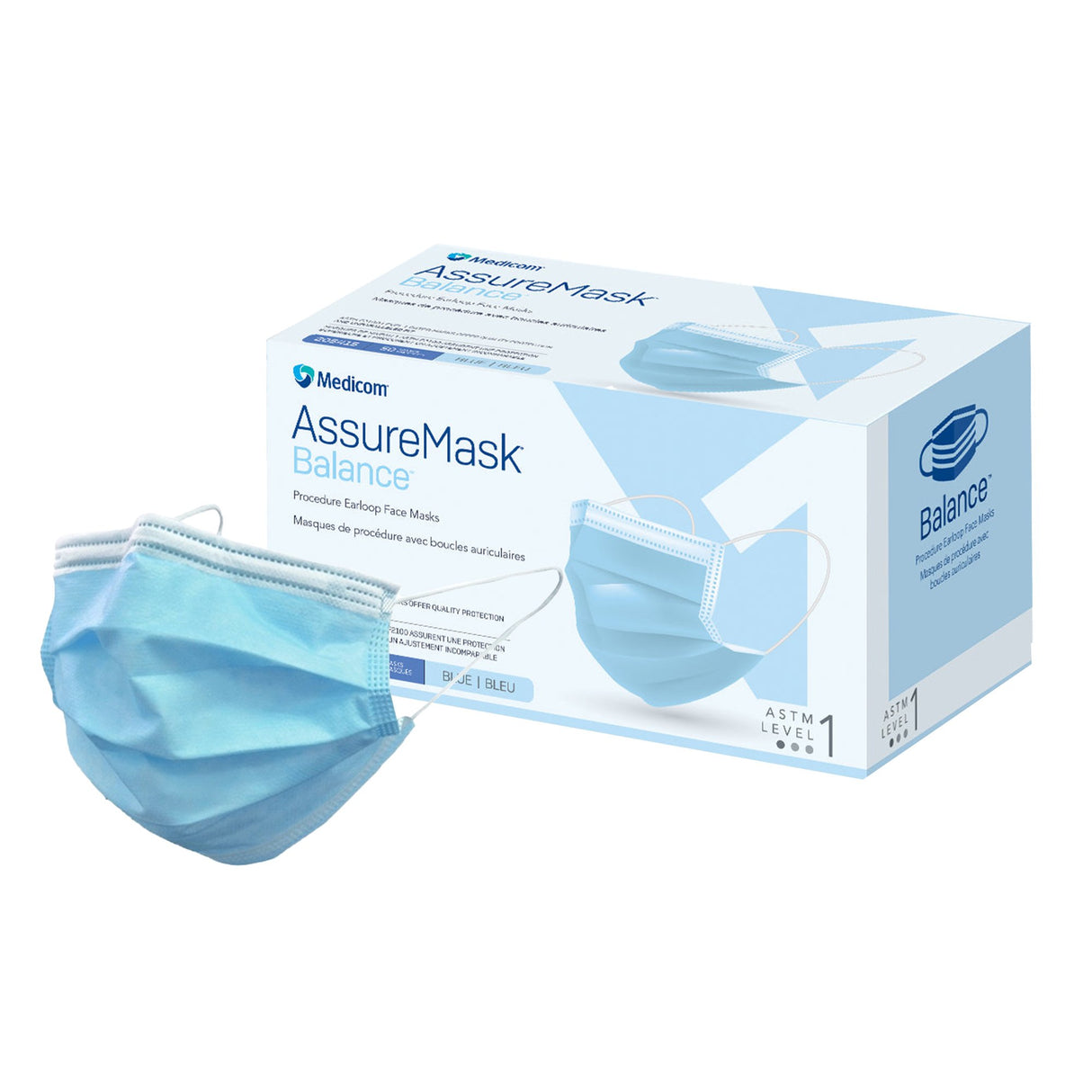 Procedure Mask AssureMask Balance™ ASTM Level 1 Earloops One Size Fits Most - BeHope