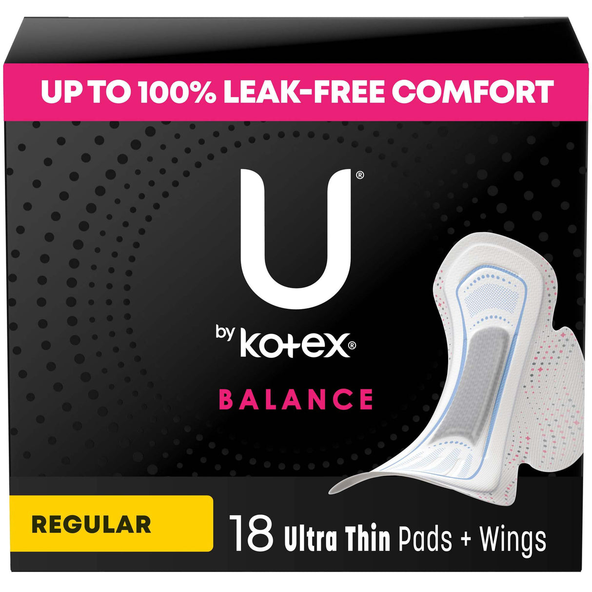Feminine Pad U By Kotex Balance Fast Absorb pH-Balanced Comfort - BeHope