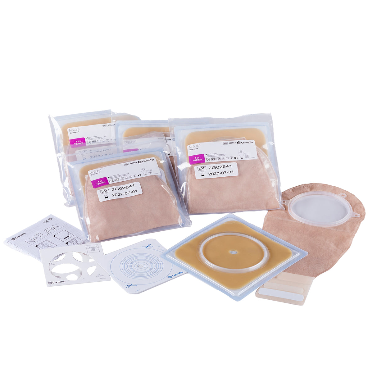 Ostomy Pouch Natura® One-piece System Trim To Fit Drainable - BeHope