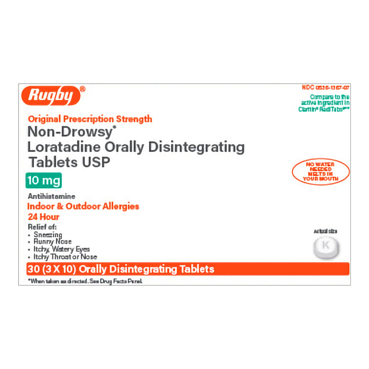 Allergy Relief 10 mg Strength Orally Disintegrating Tablet 30 per Bottle - BeHope