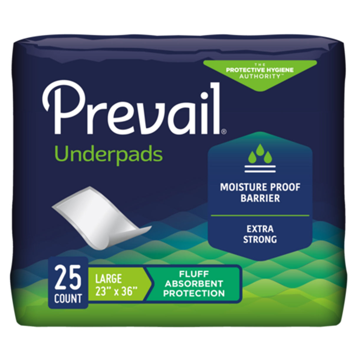 Disposable Underpad Prevail® 23 X 36 Inch Fluff Light Absorbency - BeHope