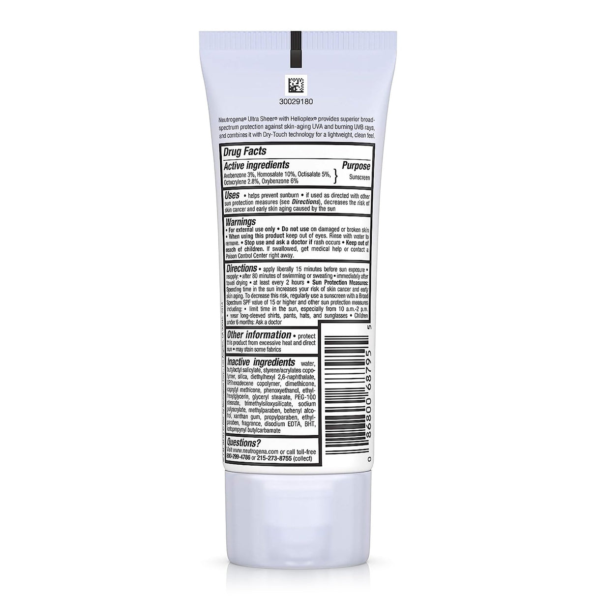 Sunscreen Neutrogena®Ultra Sheer® Dry Touch SPF 45 Lotion 3 oz. Tube - BeHope
