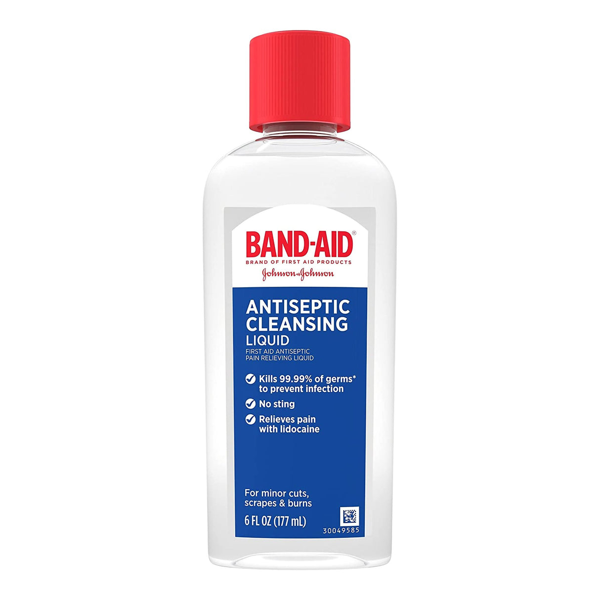 Pain Relieving Antiseptic BZK (Benzalkonium Chloride) / Lidocaine HCl Band-Aid® Liquid 6 oz. Bottle - BeHope