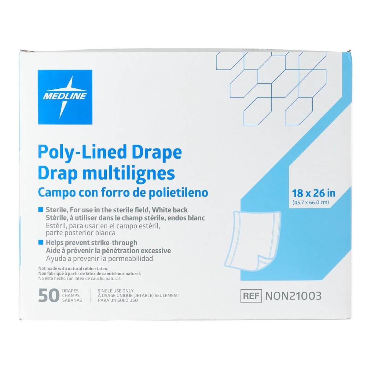 General Purpose Drape Medline Poly Lined Towel Drape 18 W X 26 L Inch Sterile - BeHope