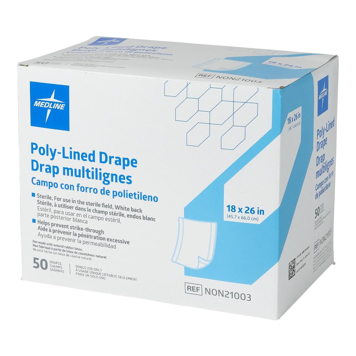 General Purpose Drape Medline Poly Lined Towel Drape 18 W X 26 L Inch Sterile