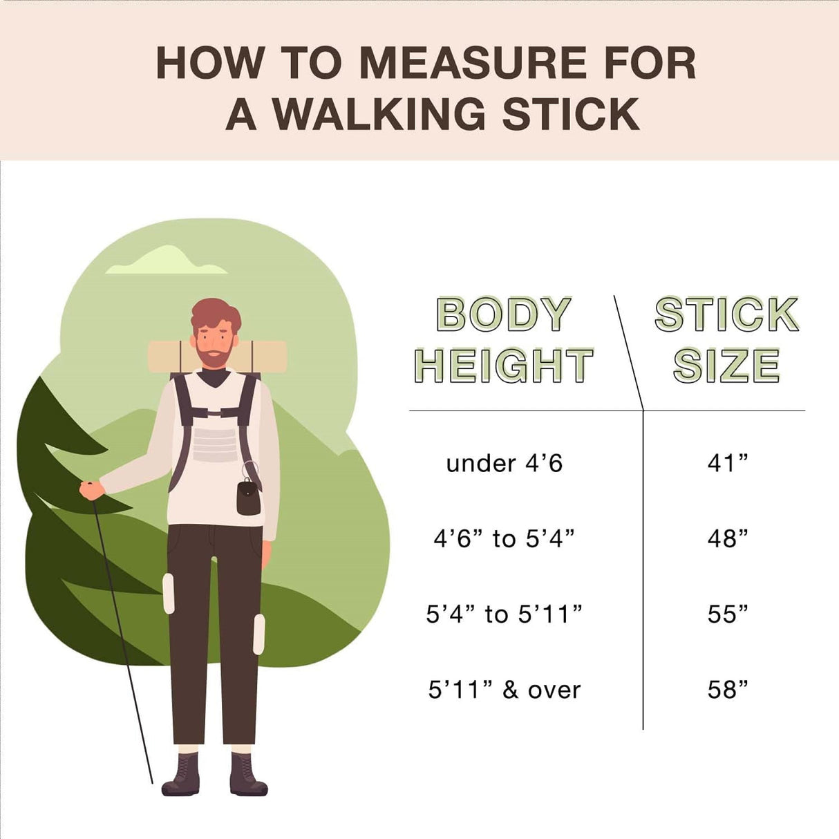 Brazos™ Solid Wood Walking Stick Cane - BeHope