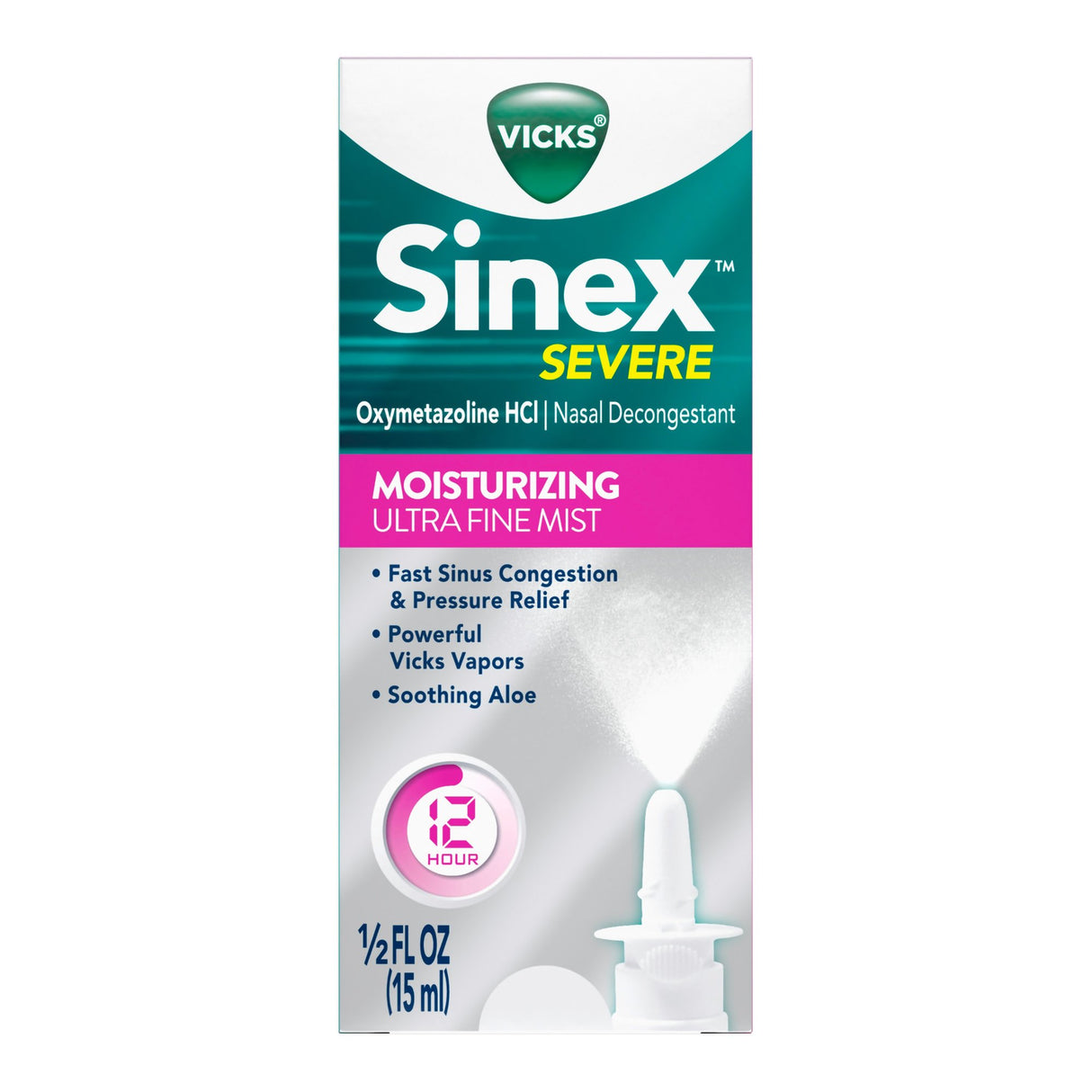 Nasal Decongestant Vicks® Sinex™ Severe Ultra Fine 0.05% Nasal Spray 0.5 oz. - BeHope