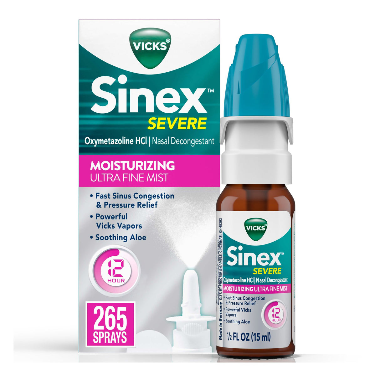 Nasal Decongestant Vicks® Sinex™ Severe Ultra Fine 0.05% Nasal Spray 0.5 oz. - BeHope