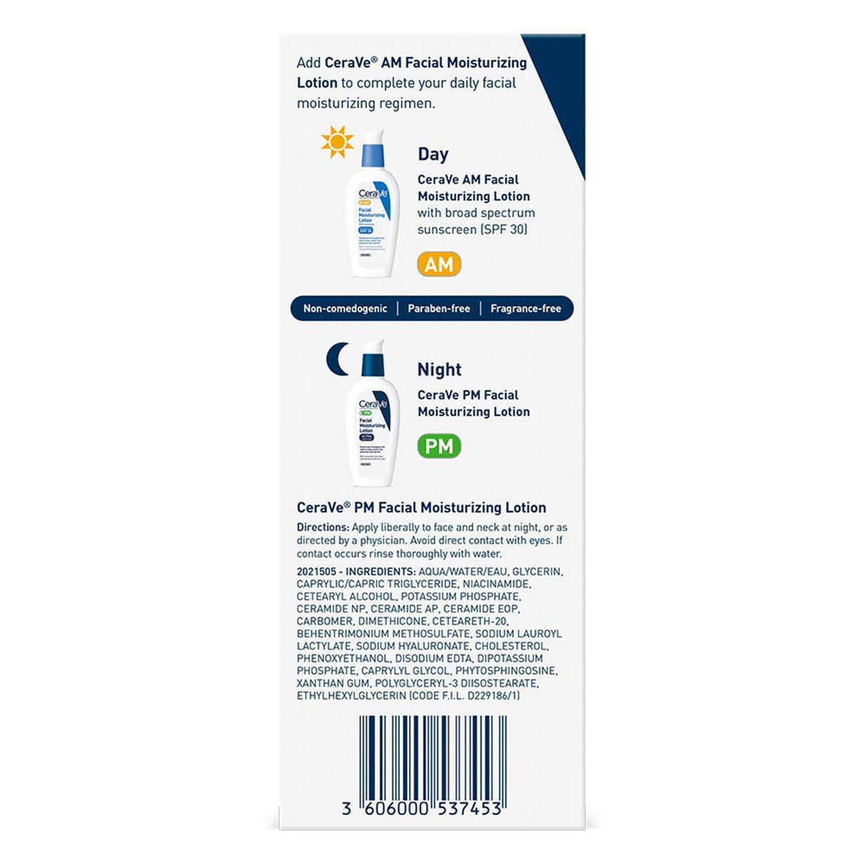 Facial Moisturizer CeraVe® PM 3 oz. Pump Bottle Unscented Lotion - BeHope