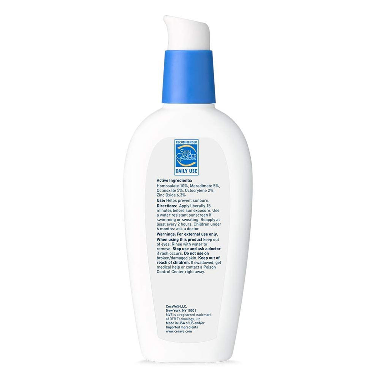 Facial Moisturizer with Sunscreen CeraVe® AM 3 oz. Pump Bottle Unscented Lotion - BeHope