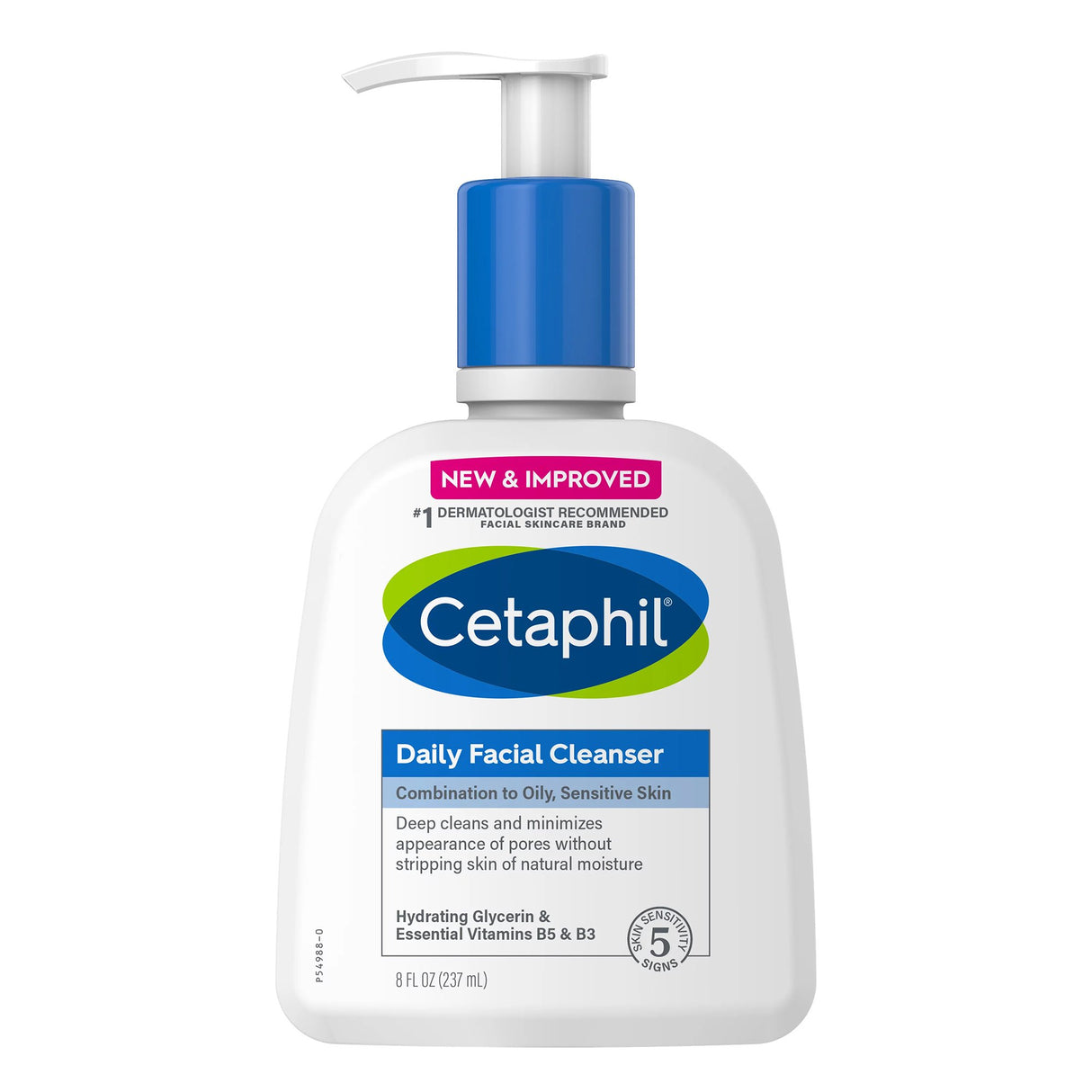 Facial Cleanser Cetaphil® Daily Facial Cleanser Gel 8 oz. Pump Bottle Gentle Scent - BeHope