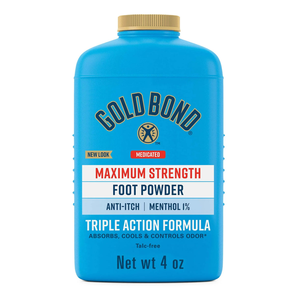 Foot Powder Gold Bond® Maximum Strength 4 oz. Scented Shaker Bottle Menthol 1% - BeHope