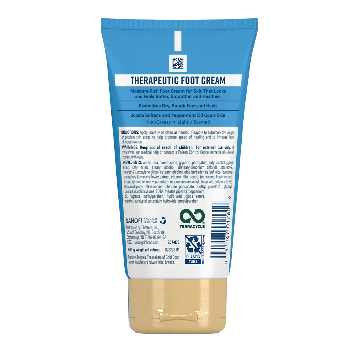 Foot Moisturizer Gold Bond® Therapeutic 4 oz. Tube Scented Cream - BeHope