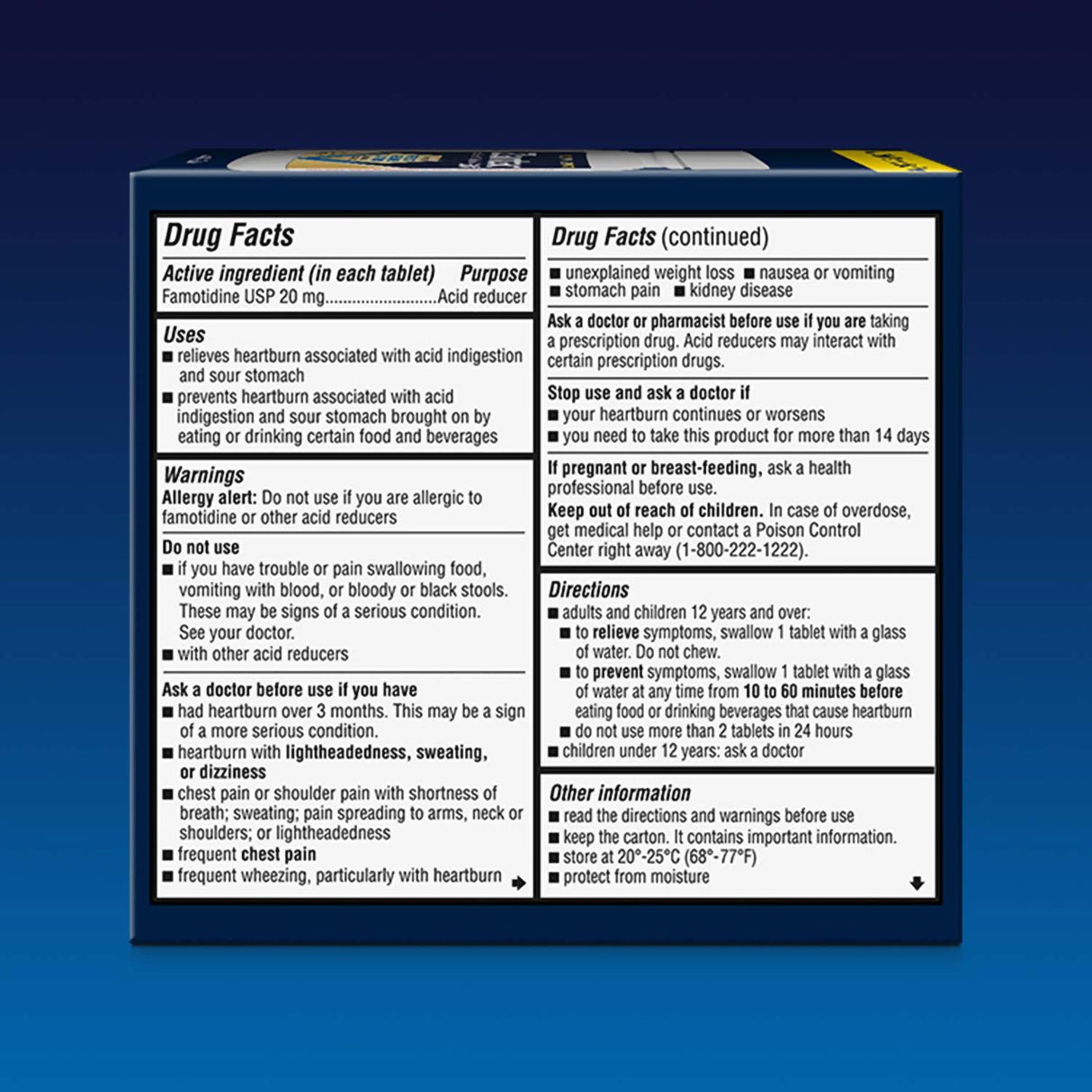 Antacid Zantac 360°® Maximum Strength 20 mg Strength Tablet 50 per Bottle - BeHope