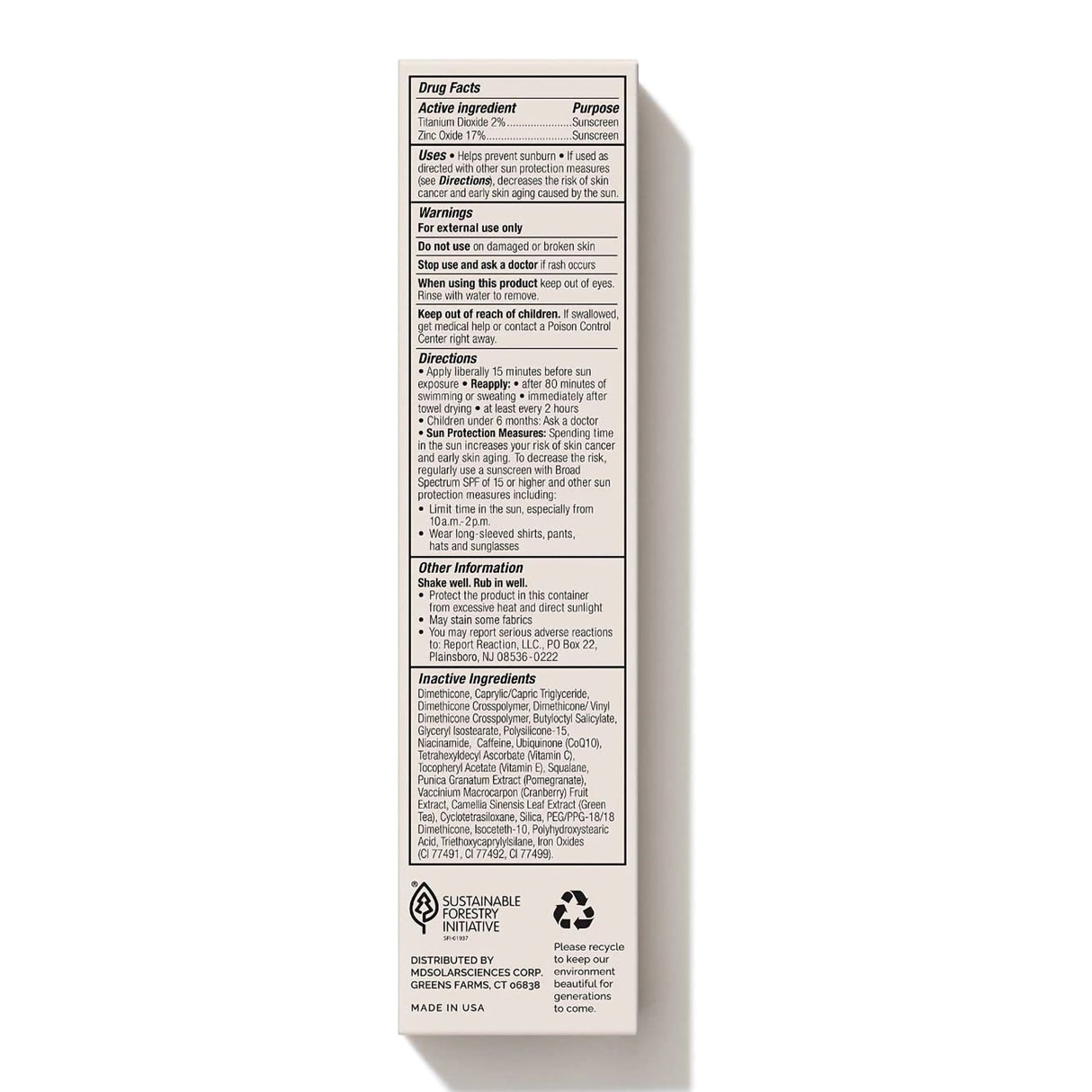 Makeup with Sunscreen MDSolarsciences™ MD Mineral BB Crème SPF 50 Cream 1.23 oz. Tube - BeHope