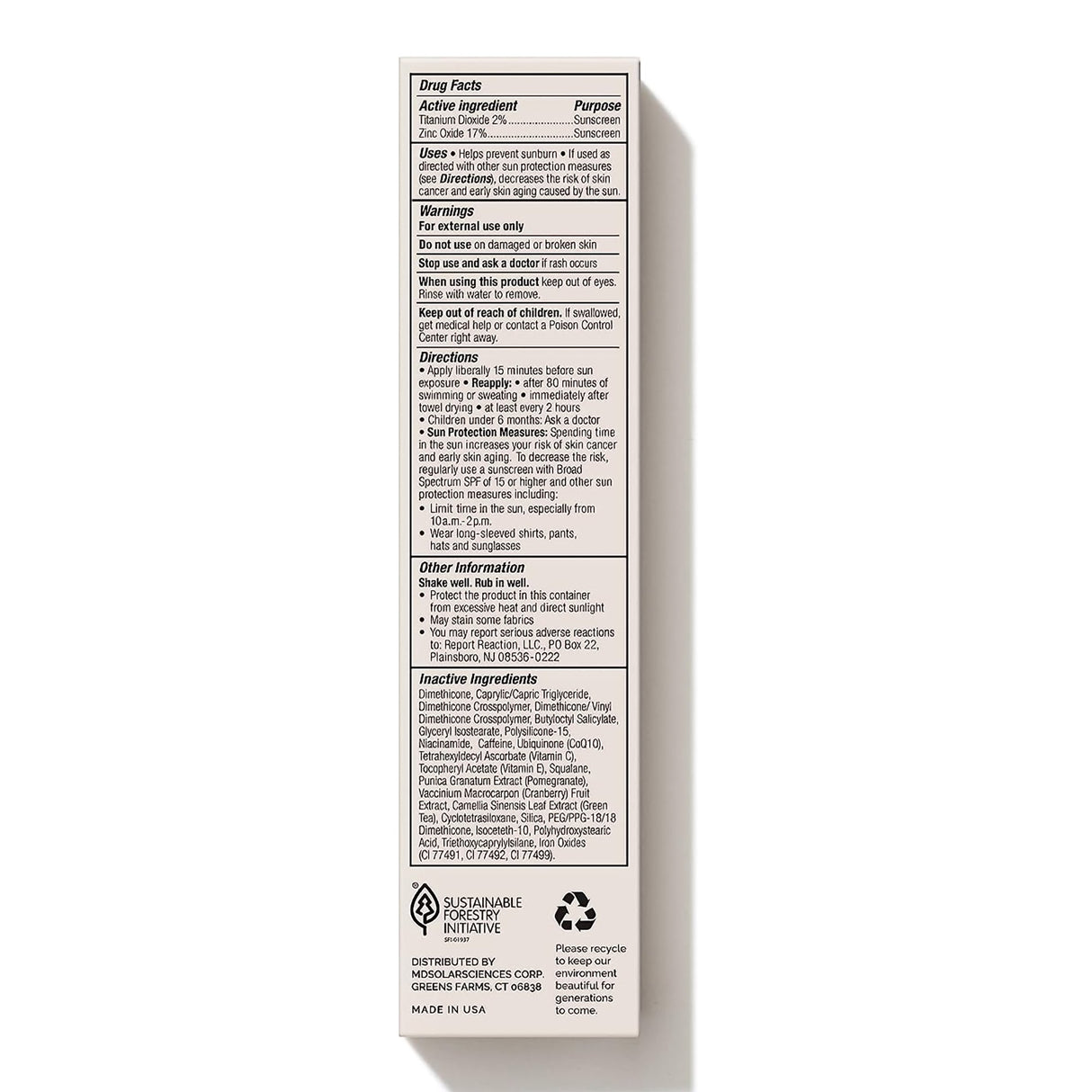 Makeup with Sunscreen MDSolarsciences™ MD Mineral BB Crème SPF 50 Cream 1.23 oz. Tube - BeHope