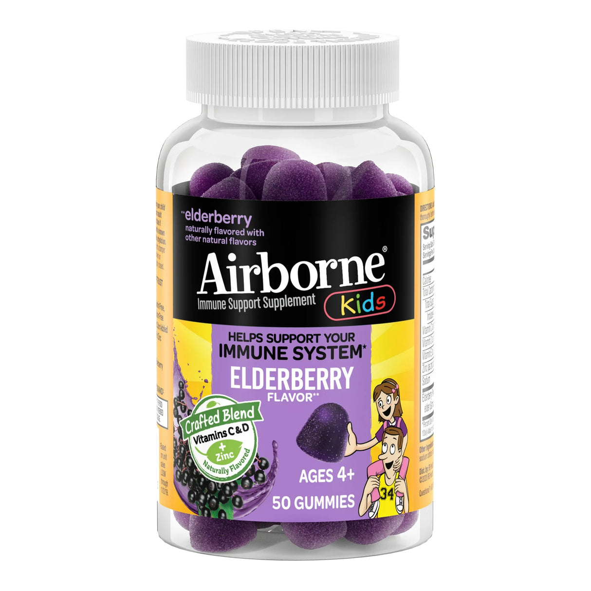 Immune Support Supplement Airborne® Gummy 50 per Bottle - BeHope