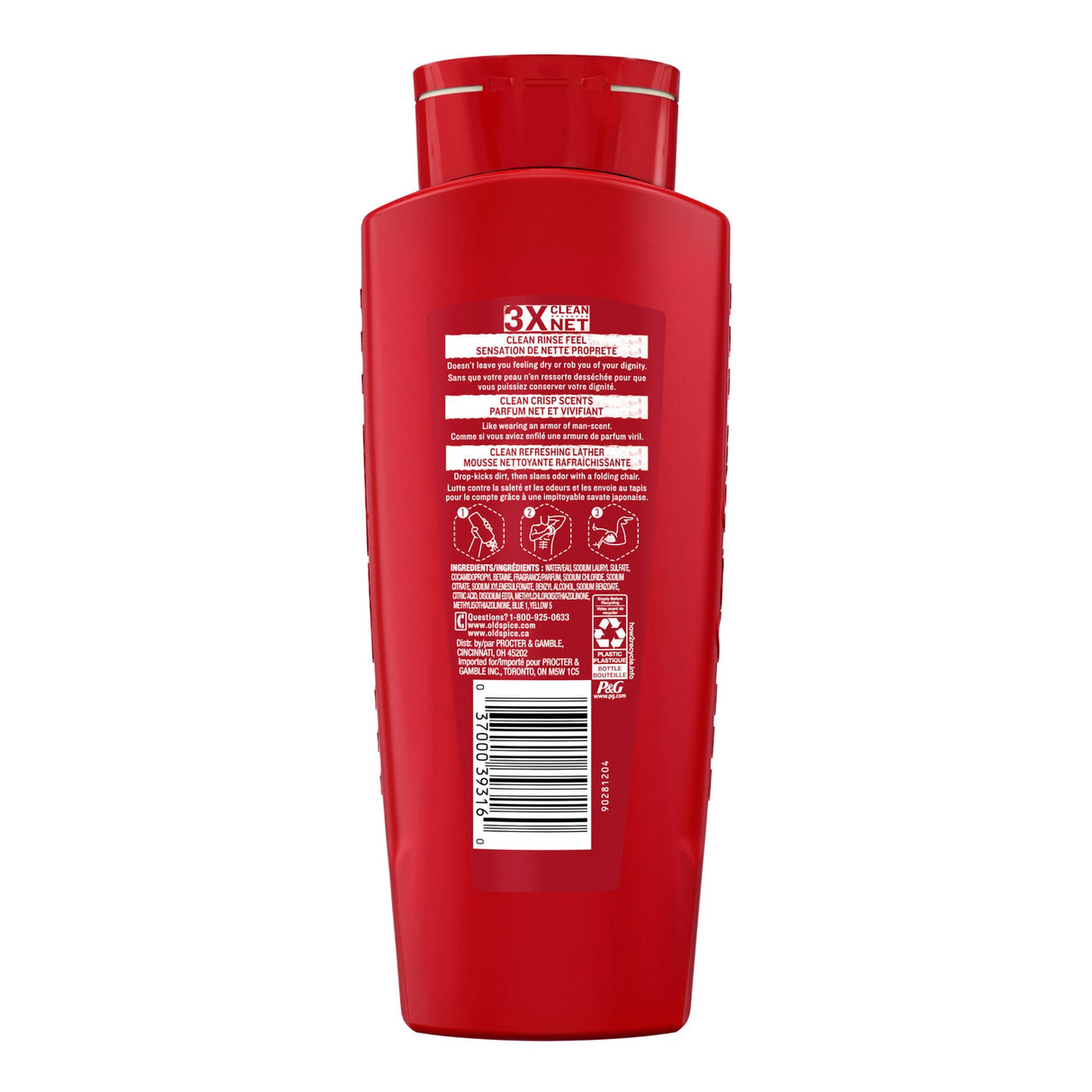 Body Wash Old Spice® Pure Sport Liquid 18 oz. Bottle Clean Scent - BeHope