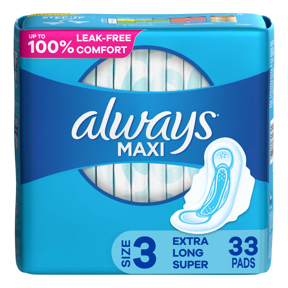 Feminine Pad Always® Maxi With Wings RapidDRY LeakGUARD Protection - BeHope