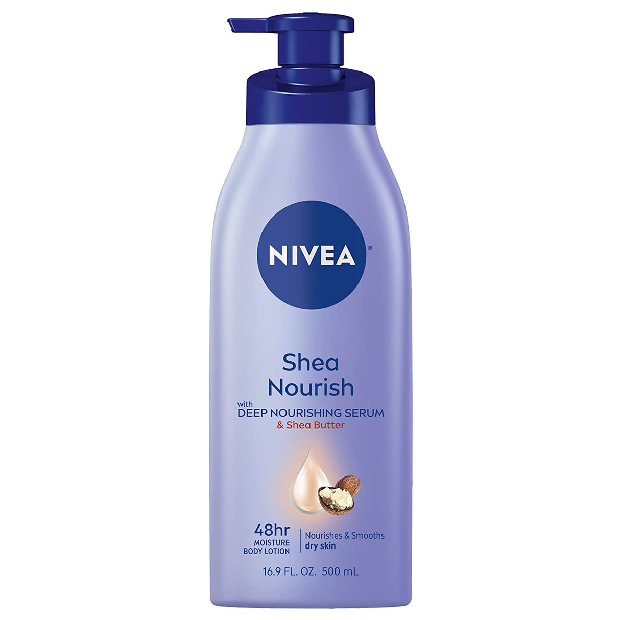 Hand and Body Moisturizer Nivea® Shea Nourish 16.9 oz. Pump Bottle Scented Lotion - BeHope