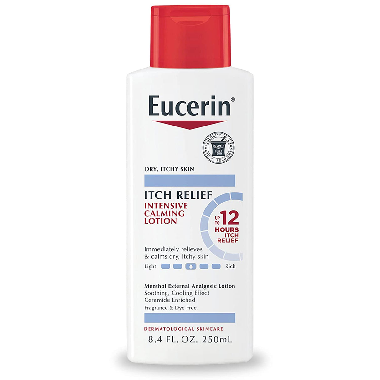 Hand and Body Moisturizer Eucerin® Itch Relief Intensive Calming Lotion 8.4 oz. Bottle Unscented Lotion - BeHope