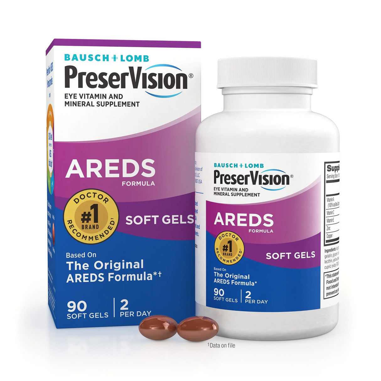 Vitamin Supplement PreserVision® Areds Softgel 100 per Bottle - BeHope