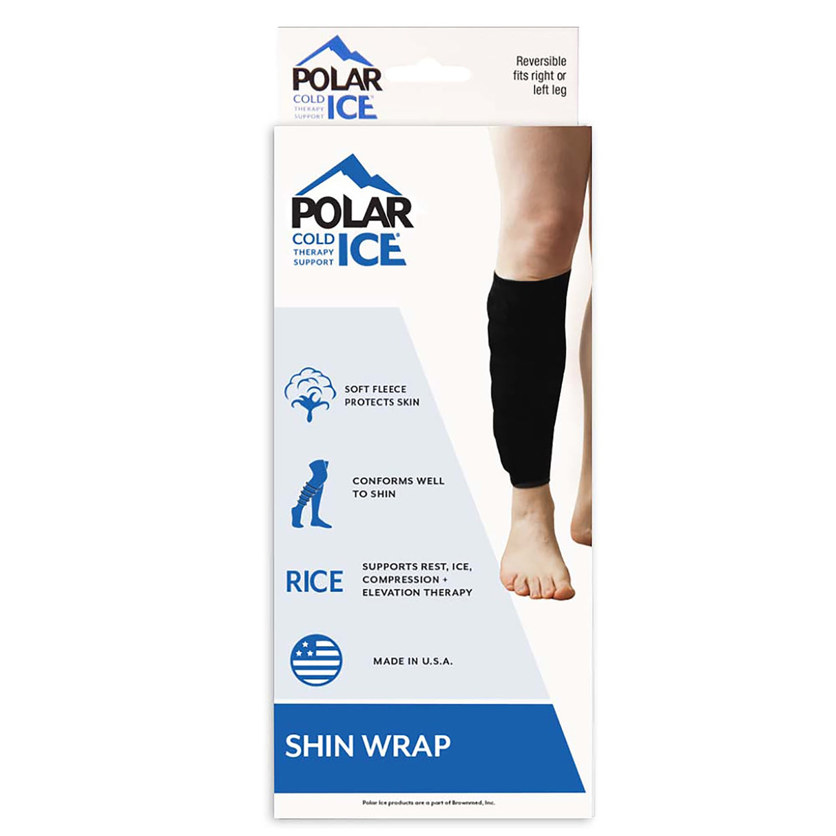 Cold Pack with Wrap Polar Ice® Shin One Size Fits Most 1 X 5 X 12 Inch Neoprene / Water Reusable - BeHope