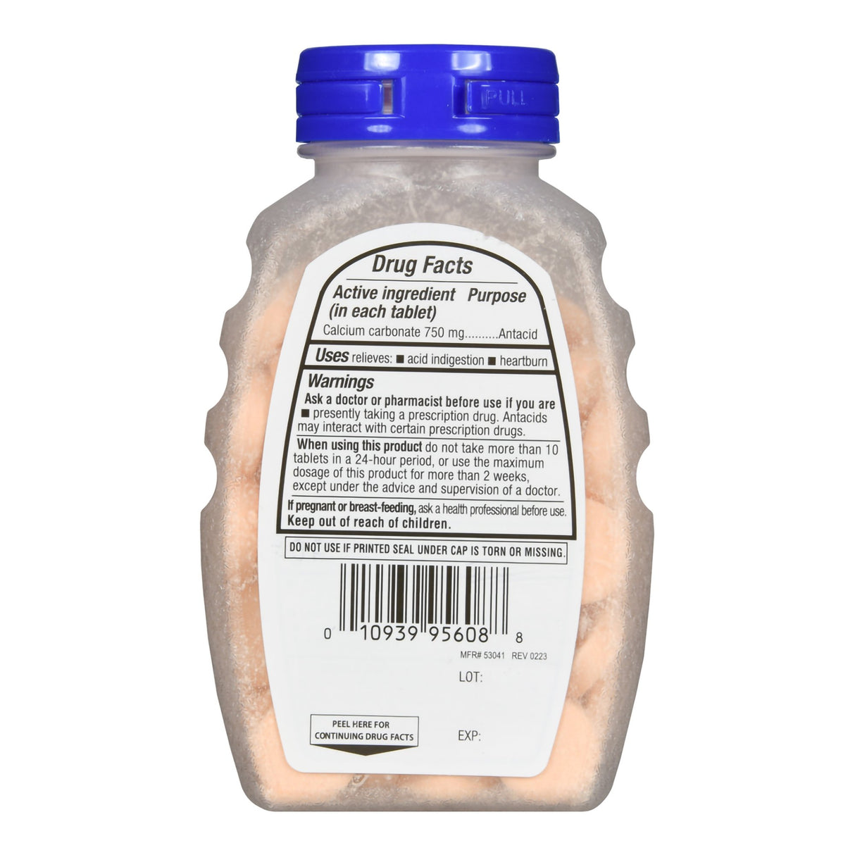 Antacid Foster & Thrive™ 750 mg - 300 mg Strength Chewable Tablet 80 per Bottle - BeHope