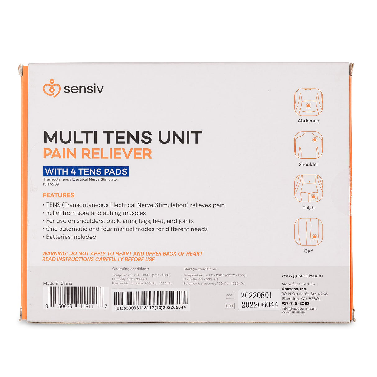 TENS Unit Sensiv Multi-Channel - BeHope