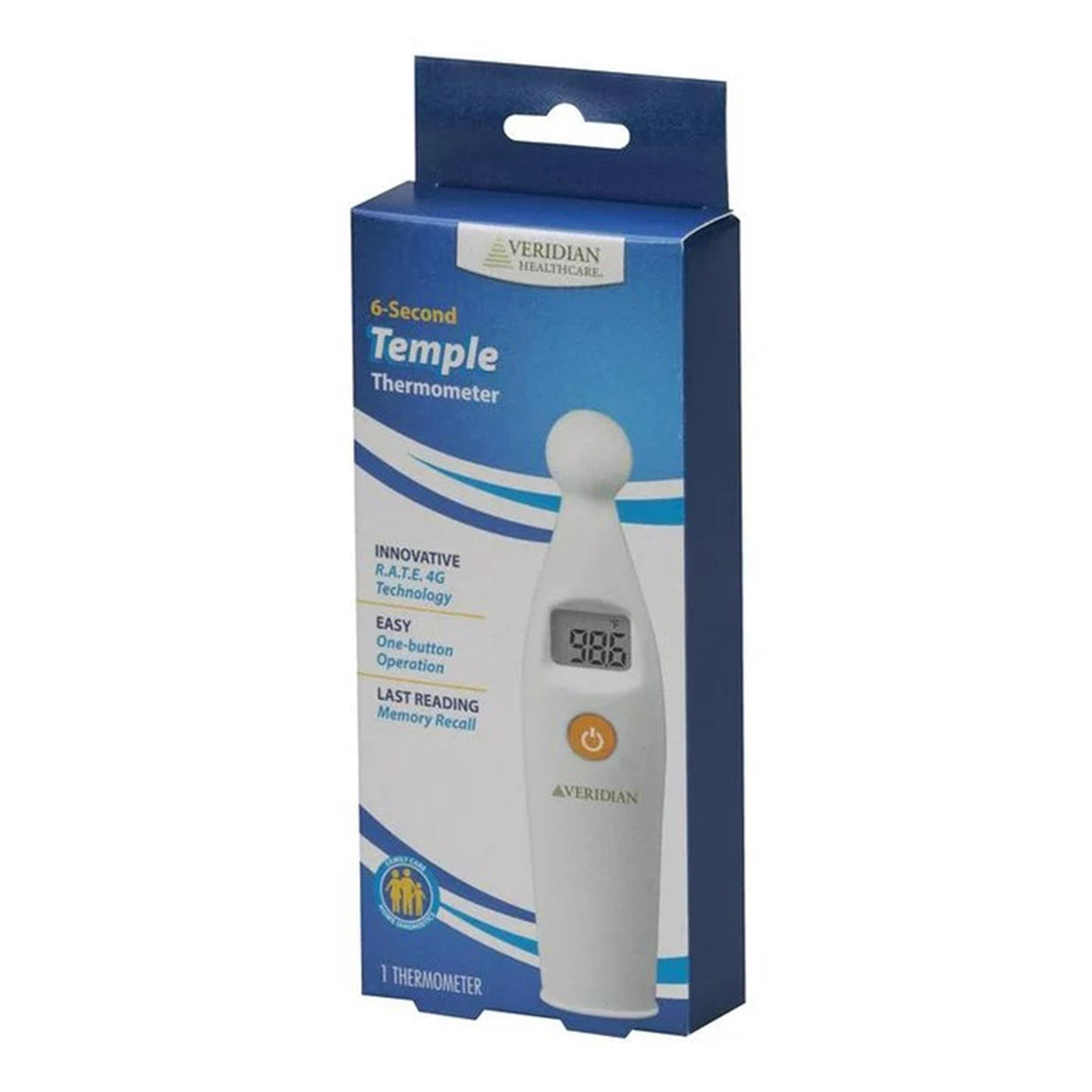Temporal Contact Thermometer Veridian Temporal Probe Handheld - BeHope