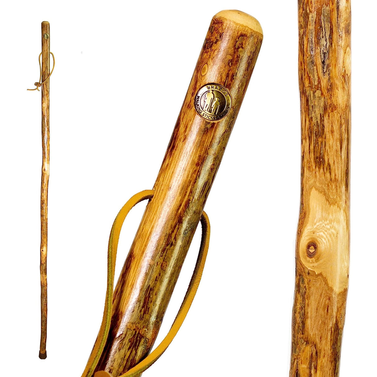 Walking Stick Brazos™ Free Form Wood 41 Inch Height American Hardwood - BeHope