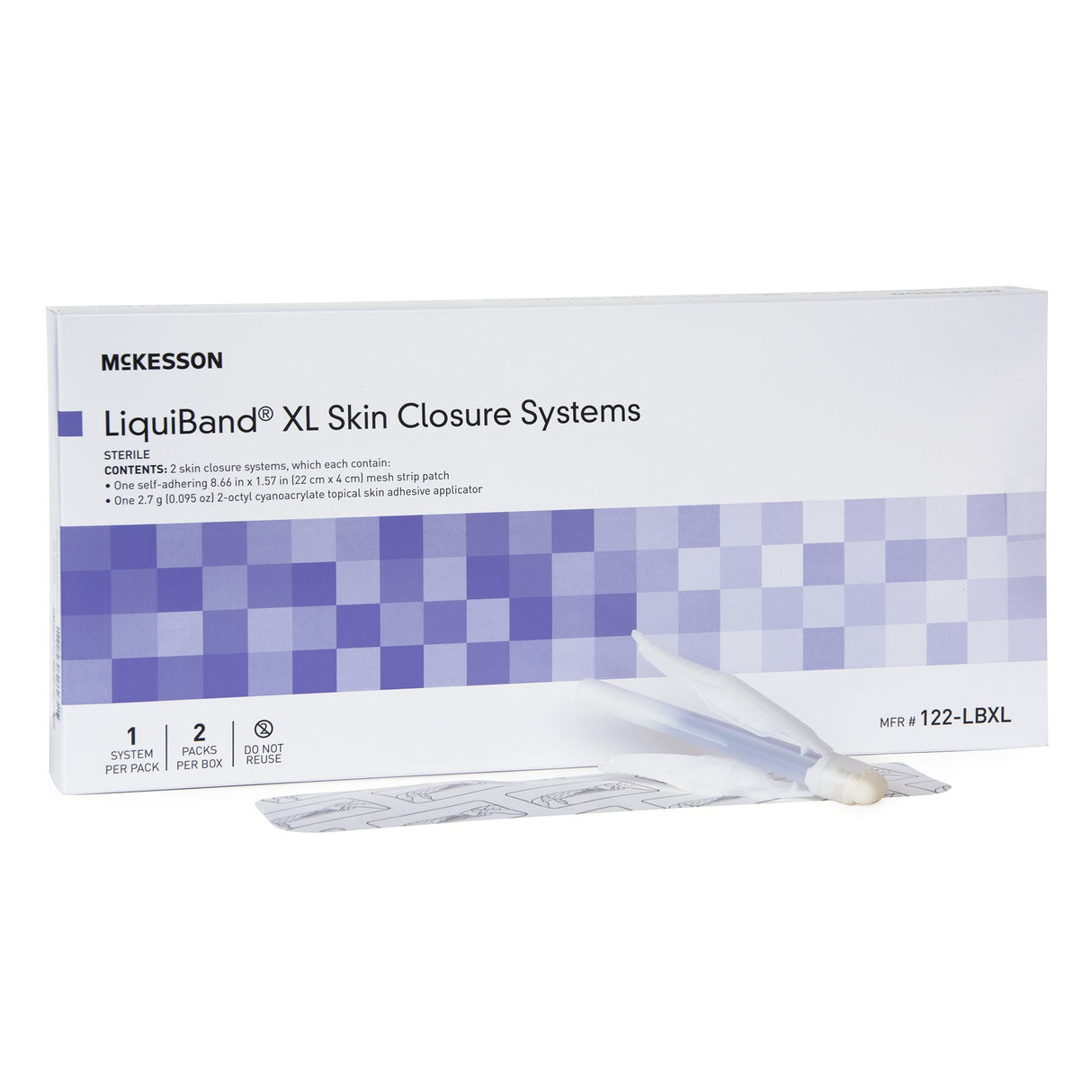 Skin Closure System McKesson LiquiBand® XL 2.7 mL Liquid Precision and Dome Applicator Tip 2-Octyl Cyanoacrylate - BeHope