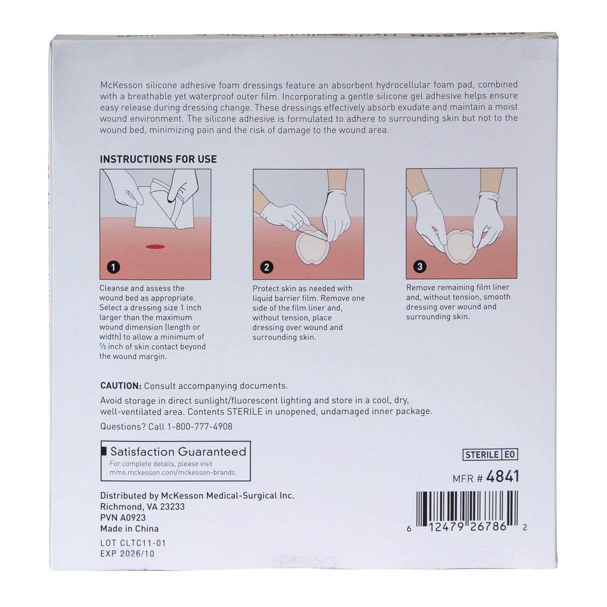 Foam Dressing McKesson 9 X 9 Inch With Border Waterproof Film Backing Silicone Gel Adhesive Sacral Sterile - BeHope