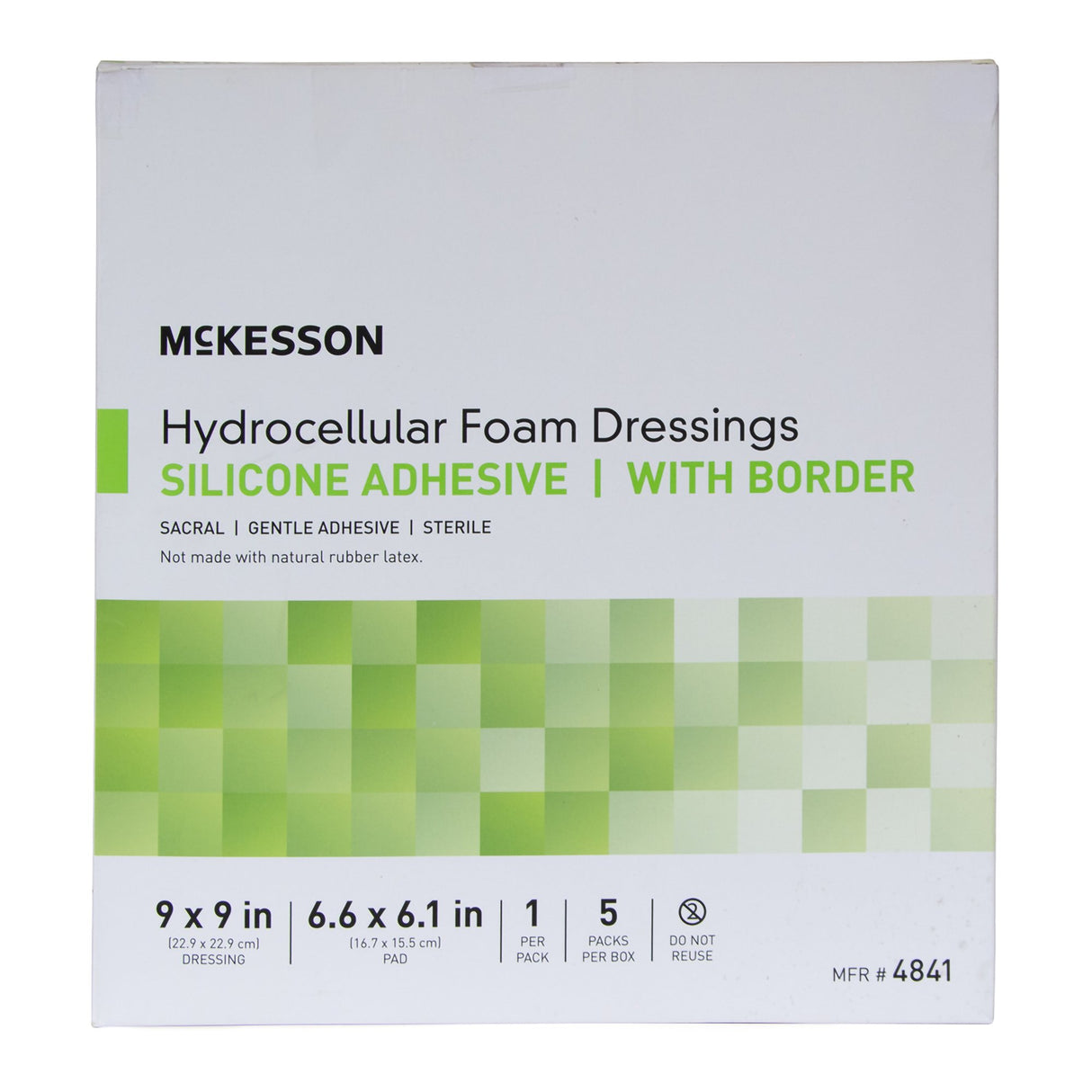 Foam Dressing McKesson 9 X 9 Inch With Border Waterproof Film Backing Silicone Gel Adhesive Sacral Sterile - BeHope