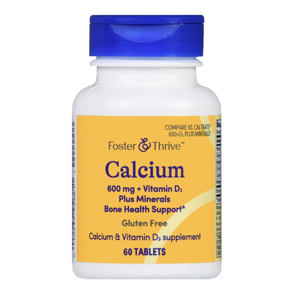 Joint Health Supplement Foster & Thrive™ Calcium / Vitamin D 600 mg Strength Tablet 60 per Bottle - BeHope