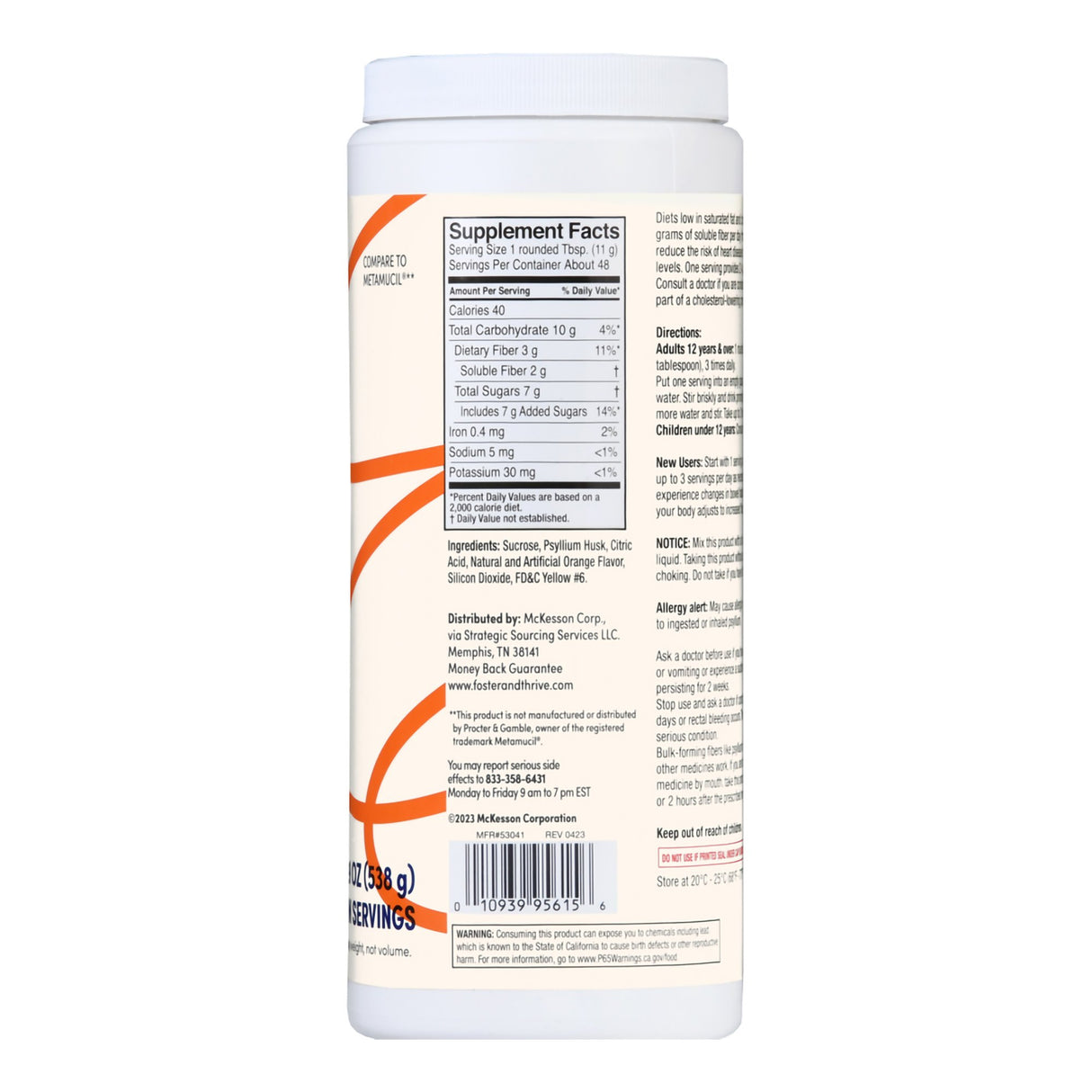 Fiber Supplement Foster & Thrive™ Powder Psyllium Husk - BeHope