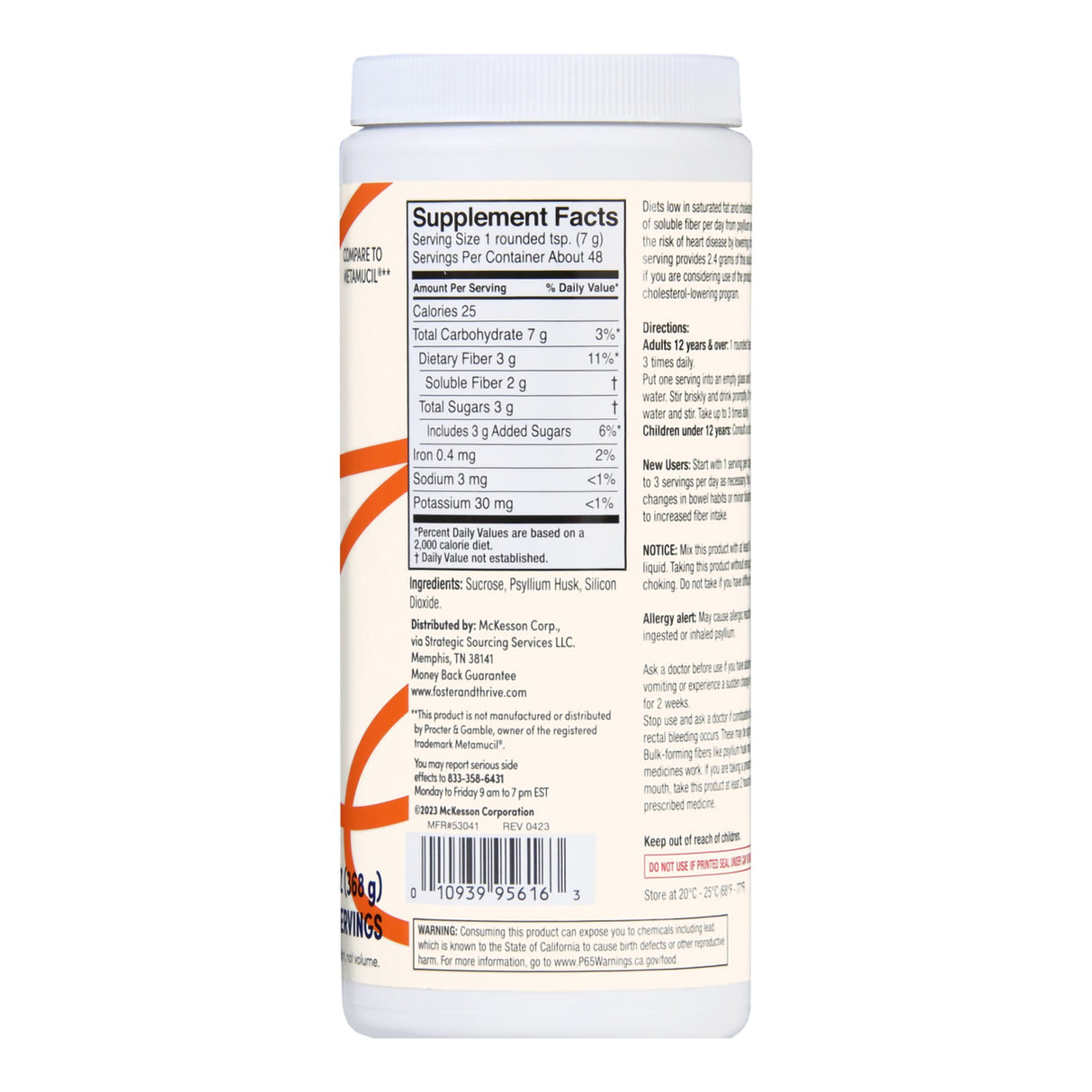 Fiber Supplement Foster & Thrive™ Powder Psyllium Husk - BeHope