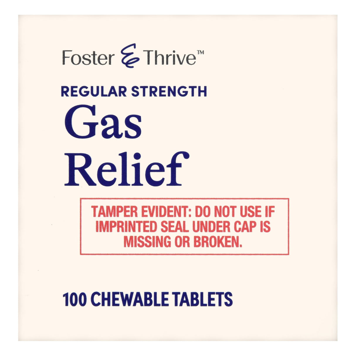 Gas Relief Foster & Thrive™ 80 mg Strength Chewable Tablet 100 Tablets - BeHope