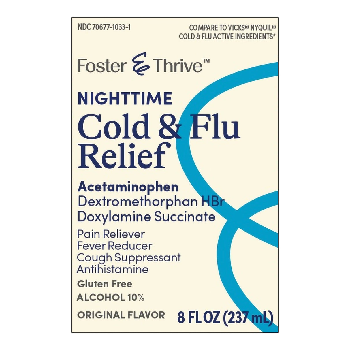 Cold and Cough Relief Foster & Thrive™ 650 mg - 30 mg - 12.5 mg / 30 mL Strength Liquid 12 oz. - BeHope