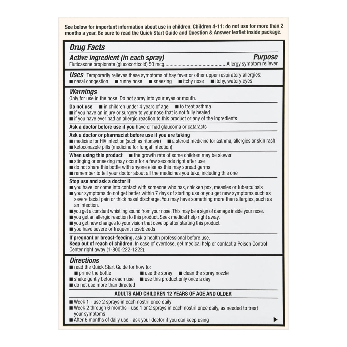 Allergy Relief Foster & Thrive™ 50 mcg Strength Nasal Spray 144 Metered Sprays - BeHope