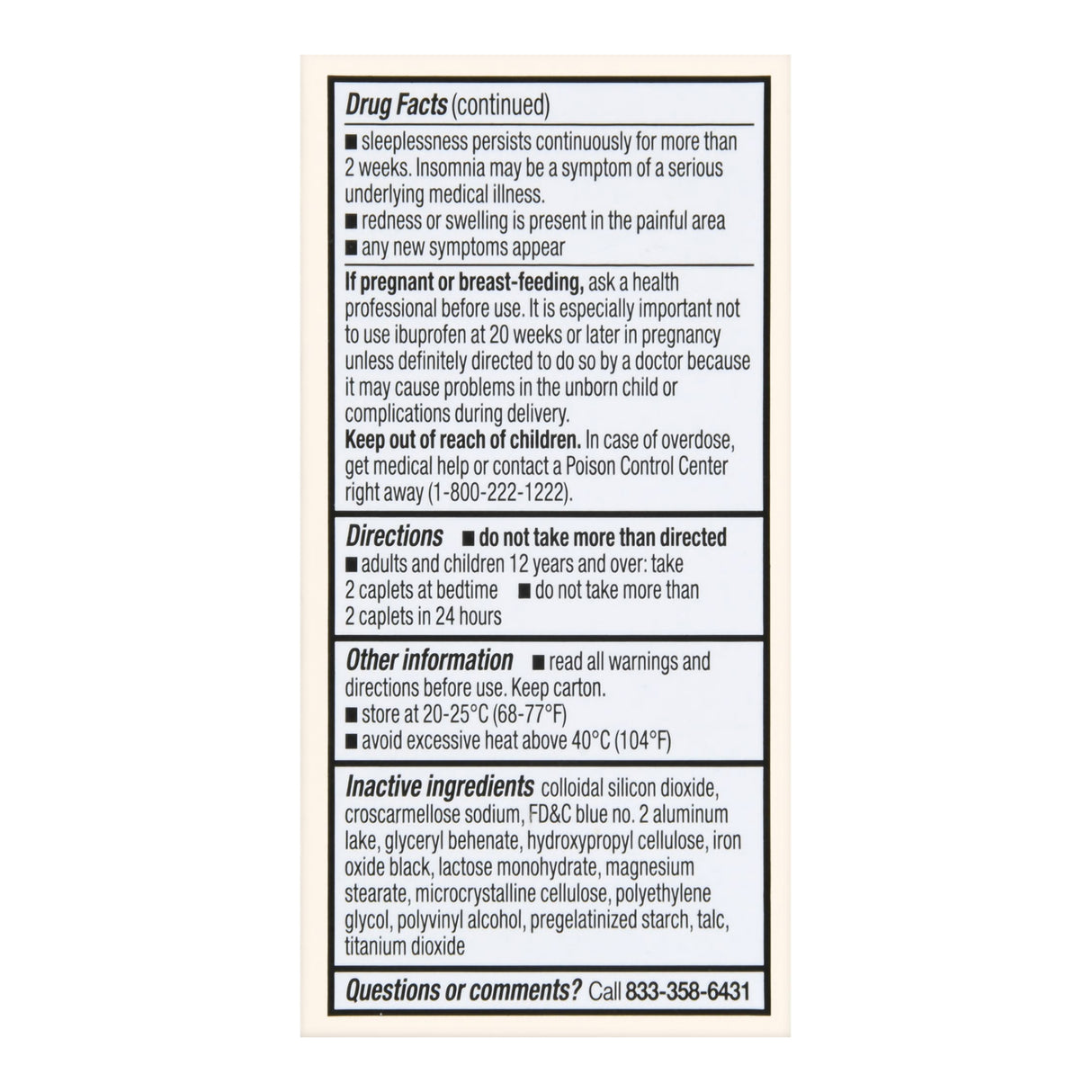 Nightime Pain / Allergy Relief Foster & Thrive™ 200 mg - 38 mg Strength Ibuprofen / Diphenhydramine Capsule 40 per Bottle - BeHope