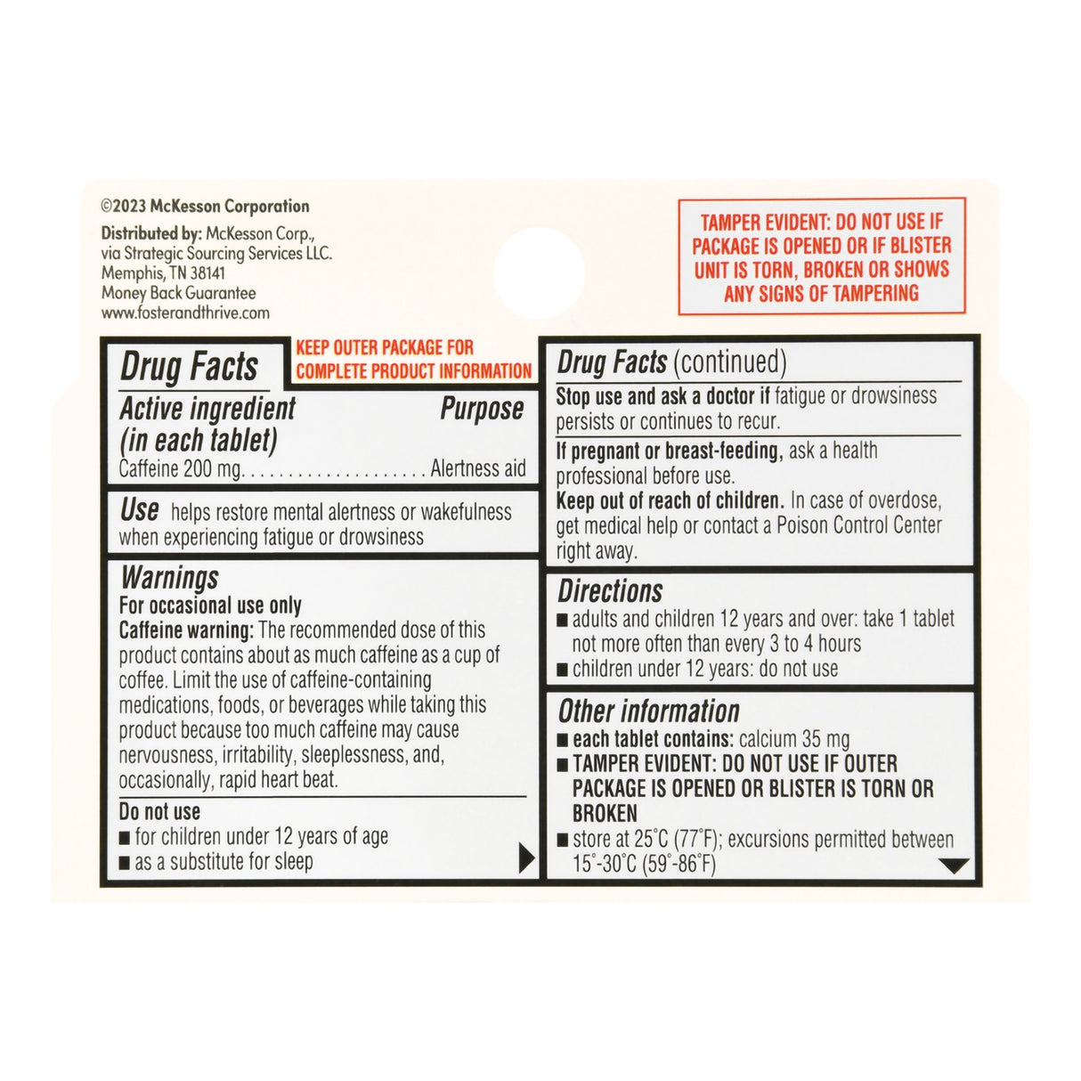 Foster & Thrive™ Stimulant 200 mg Strength Tablet - BeHope