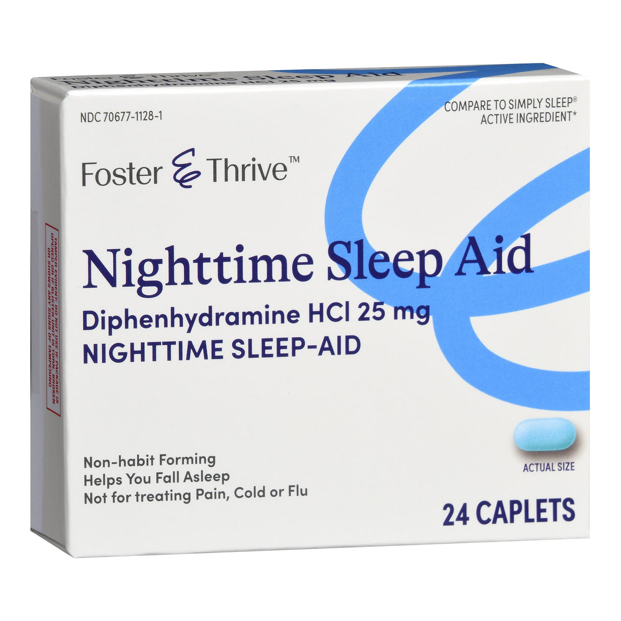 Sleep Aid Foster & Thrive™ 24 per Box Caplet 25 mg Strength - BeHope